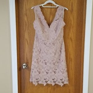 Soieblu knit lace blush pink dress Size Large